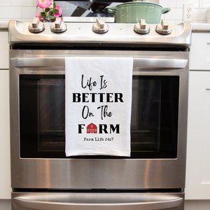 Farmhouse Life Handmade Kitchen Tea Towels Decorative House Warming Gifts Decor